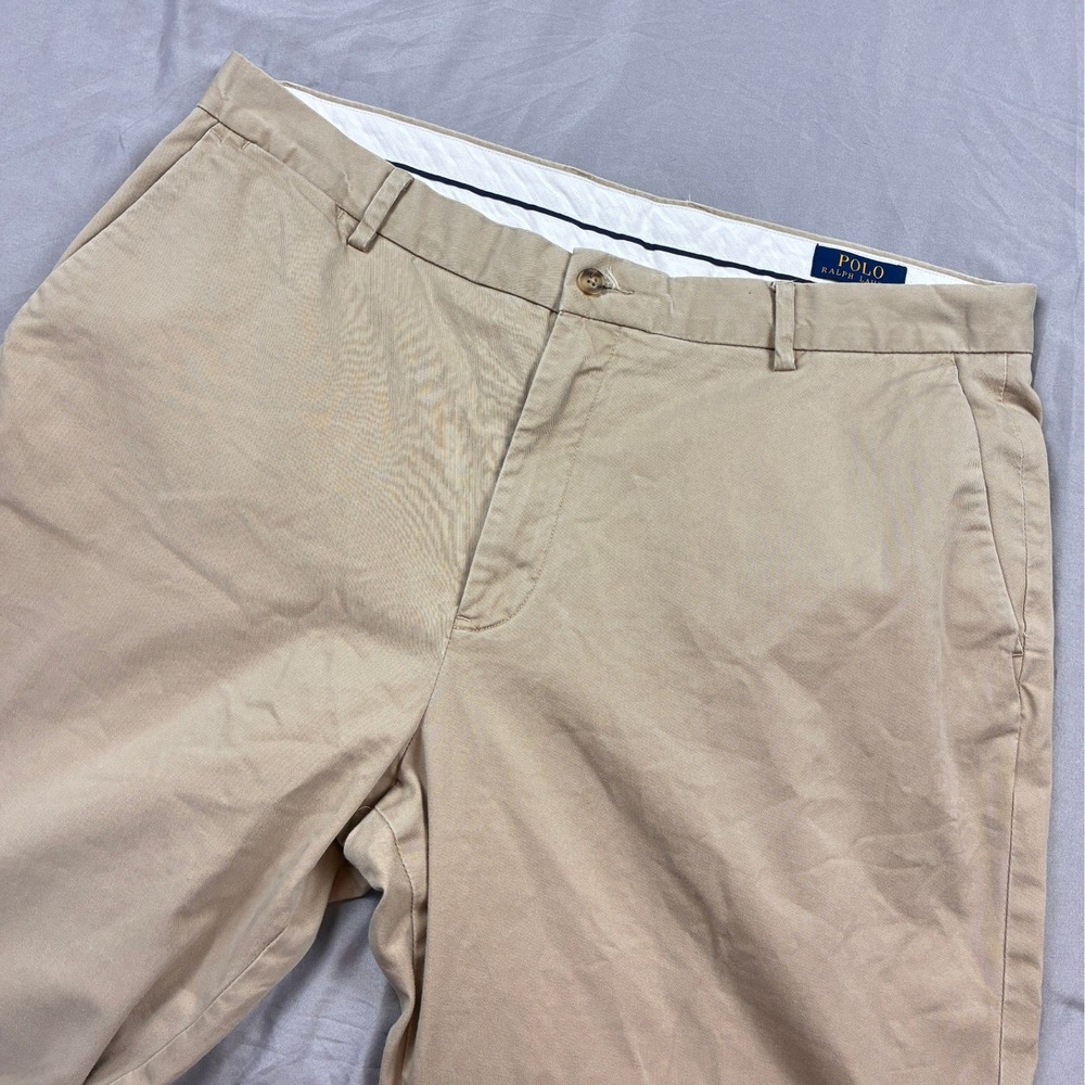 Polo Ralph Lauren Chinos Stretch Classic Fit 36 x 30.5 Tan Khaki Casual Pants